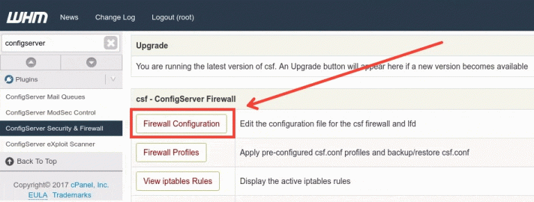 How To Install Configure CSF For CPanel WHM