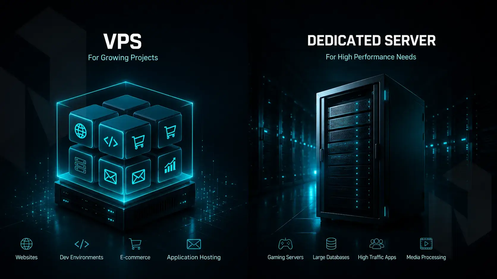 Common Use Cases for VPS and Dedicated Server