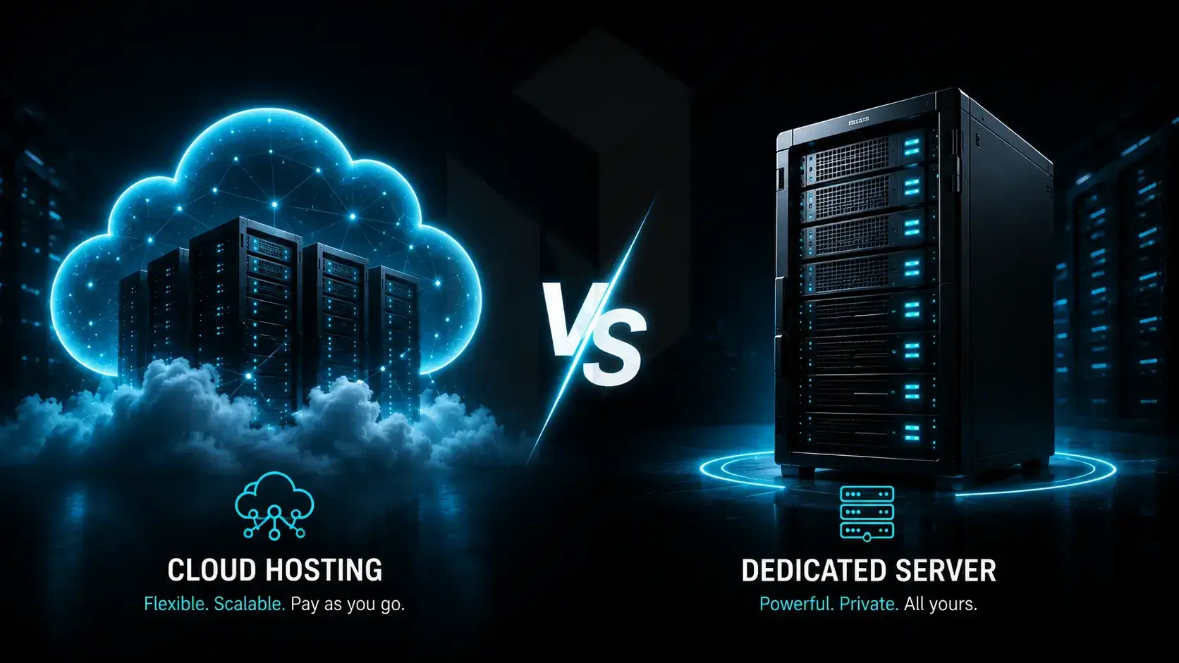 Cloud Hosting versus Dedicated Server in Simple Terms