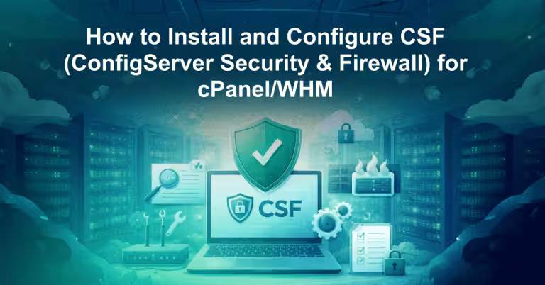 How to Install and Configure CSF (ConfigServer Security & Firewall) for cPanel/WHM