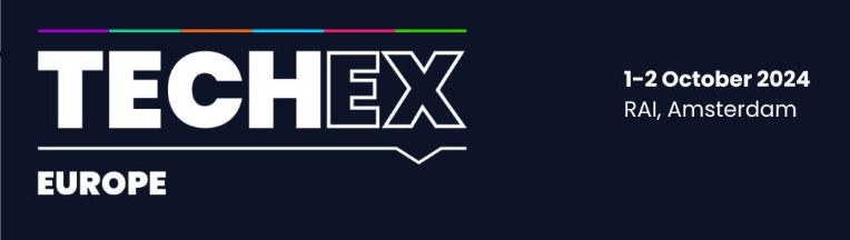 TechEx-Europe-2024-Logo-Event-Details-RAI-Amsterdam-October-1-2-2024 TechEx Europe 2024 logo with event details: October 1-2, 2024, at RAI Amsterdam.