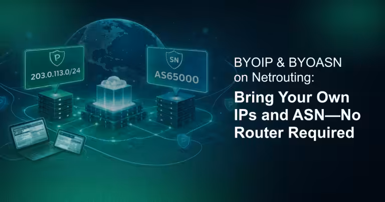 BYOIP & BYOASN on Netrouting: Bring Your Own IPs and ASN, No Router Required
