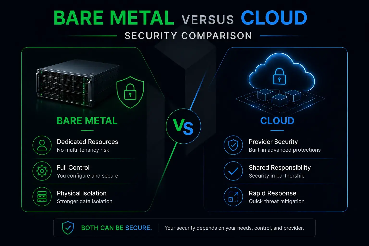 Bare Metal Versus Cloud Security Comparison