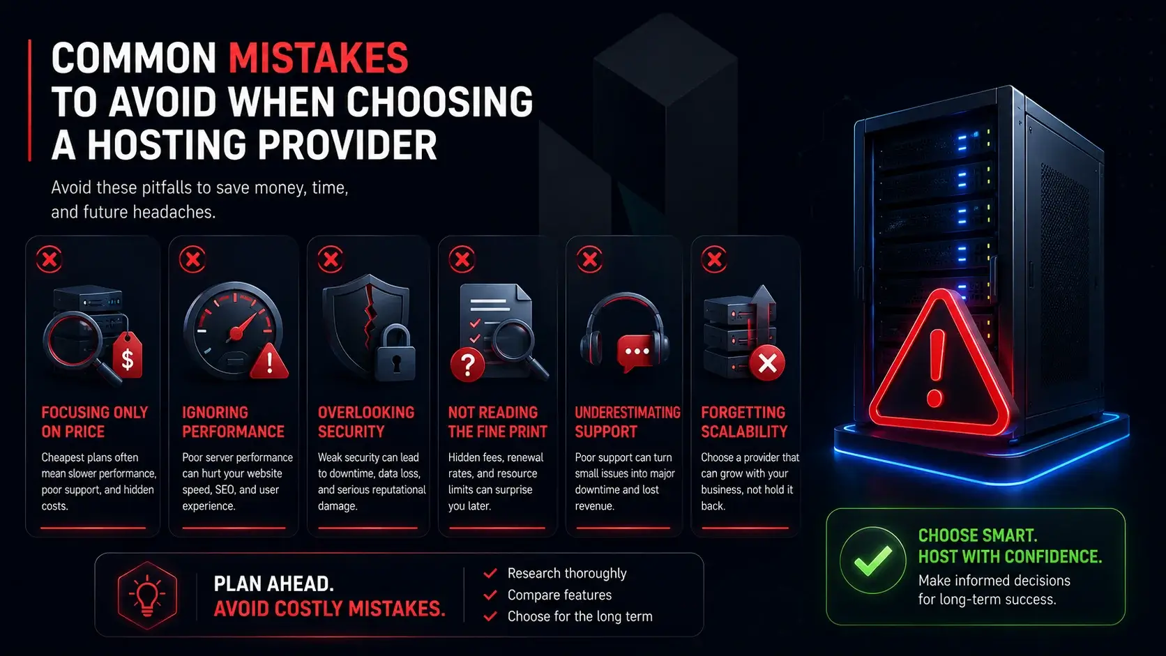 Common Mistakes to Avoid When Choosing a Hosting Provider