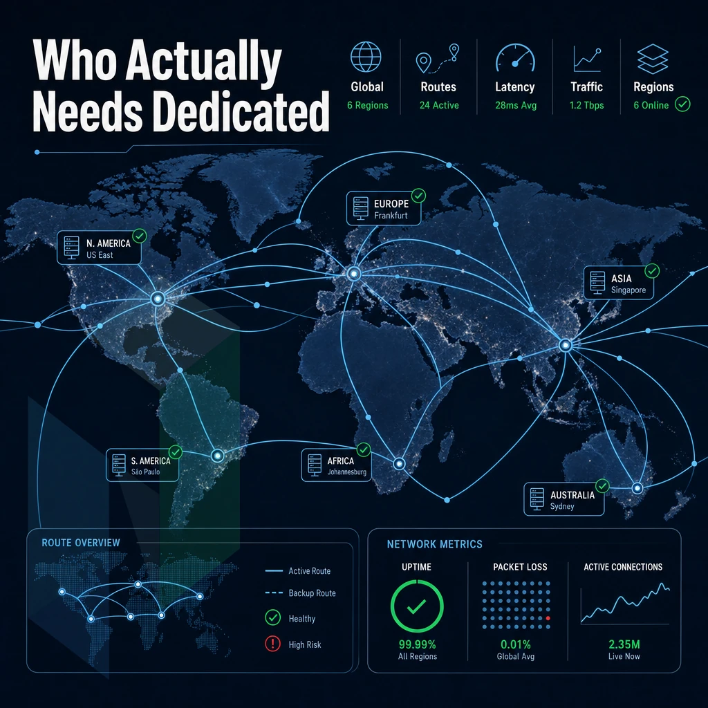 global network map with data flow routes