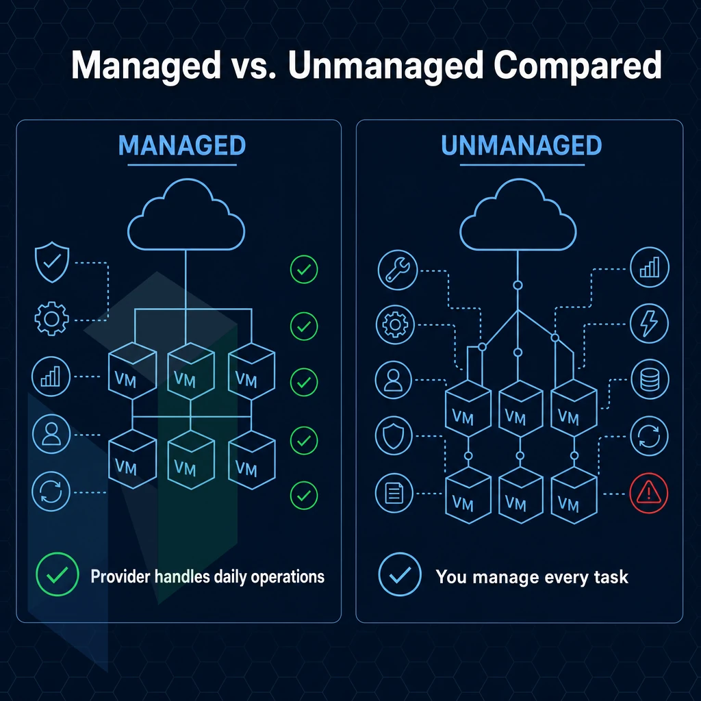 virtual machine stack with cloud connection lines