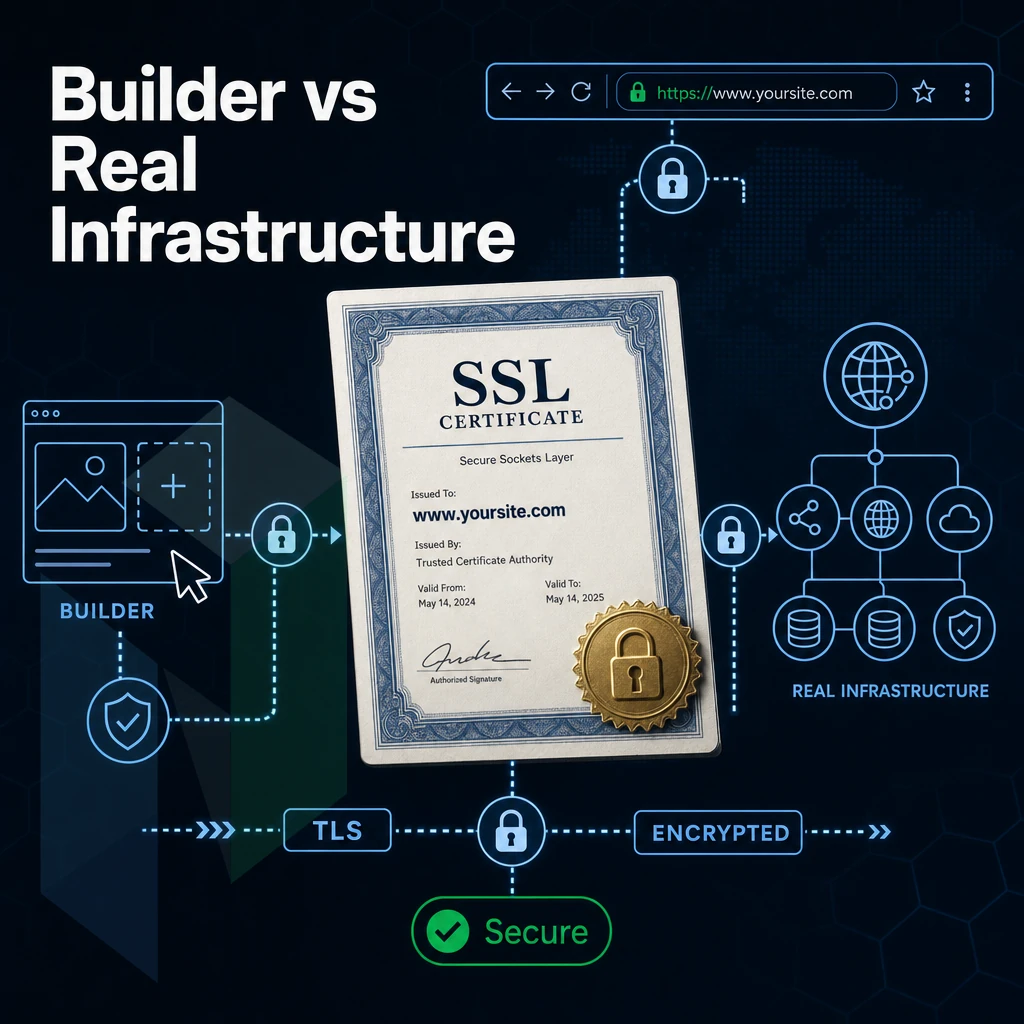 SSL certificate and encrypted connection lines