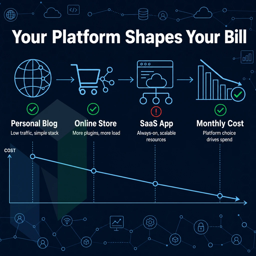 cost reduction chart with network icons