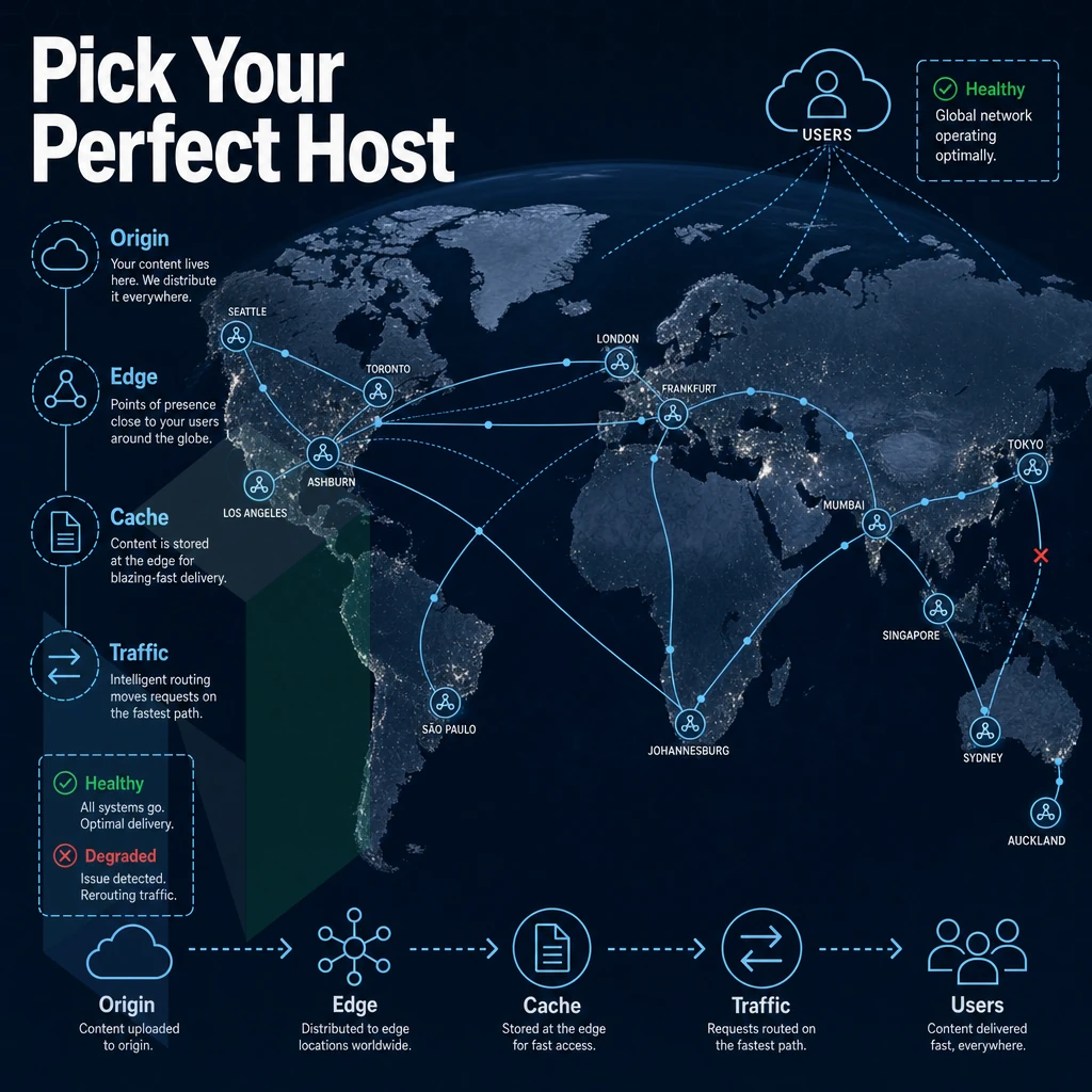 CDN global network map