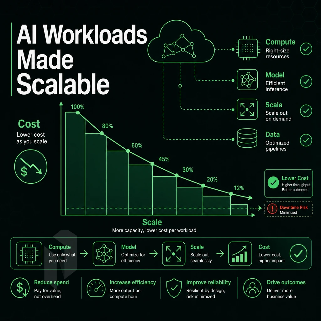 cost reduction chart with network icons