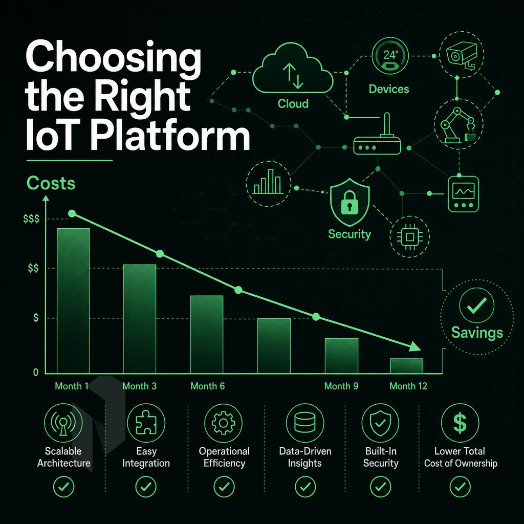 cost reduction chart with network icons
