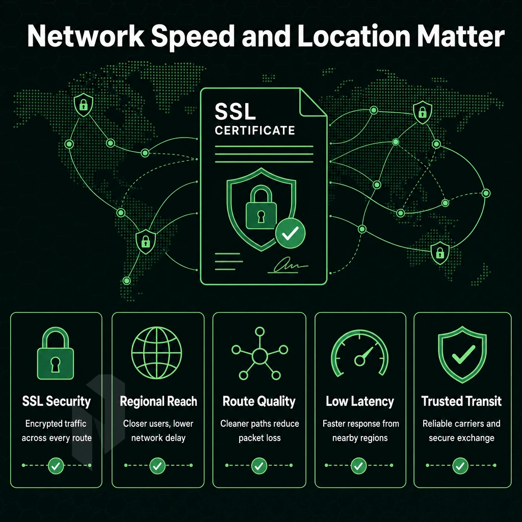 SSL certificate and encrypted connection lines