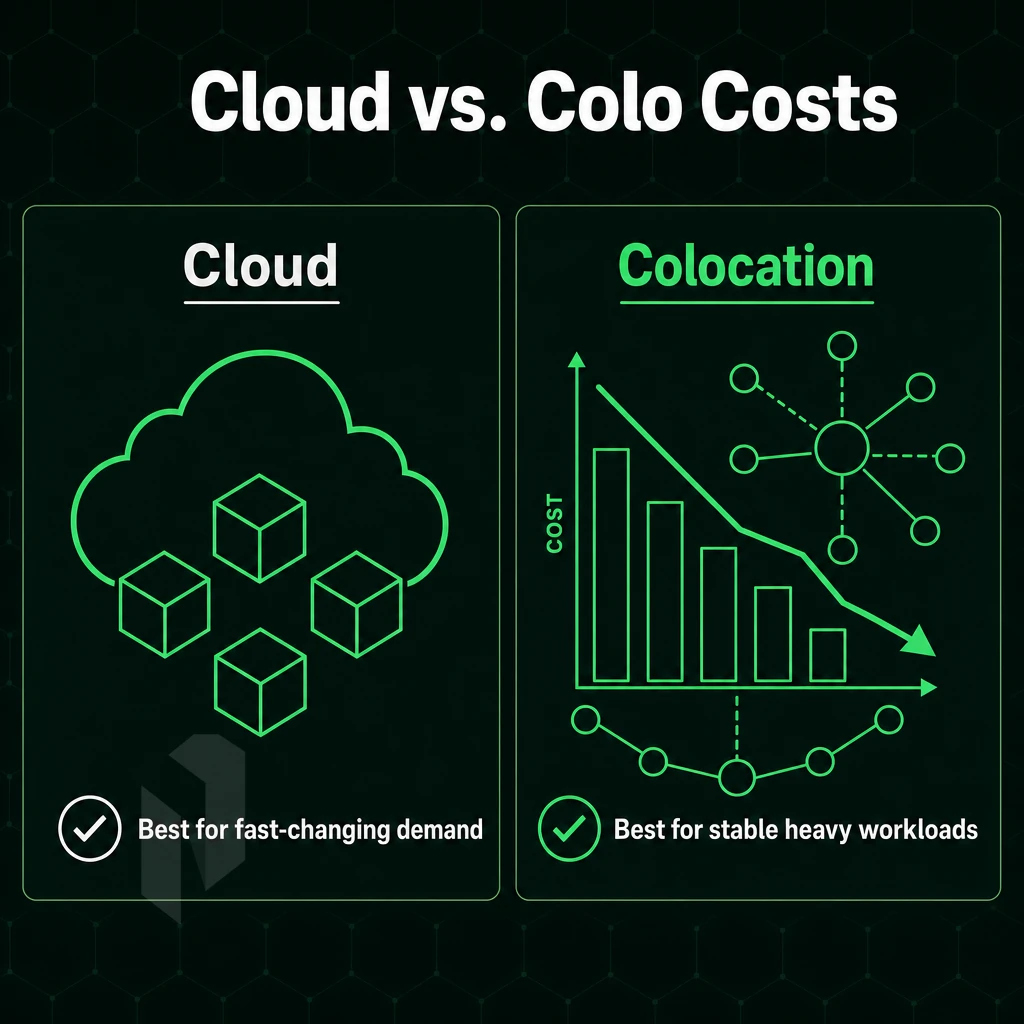 cost reduction chart with network icons