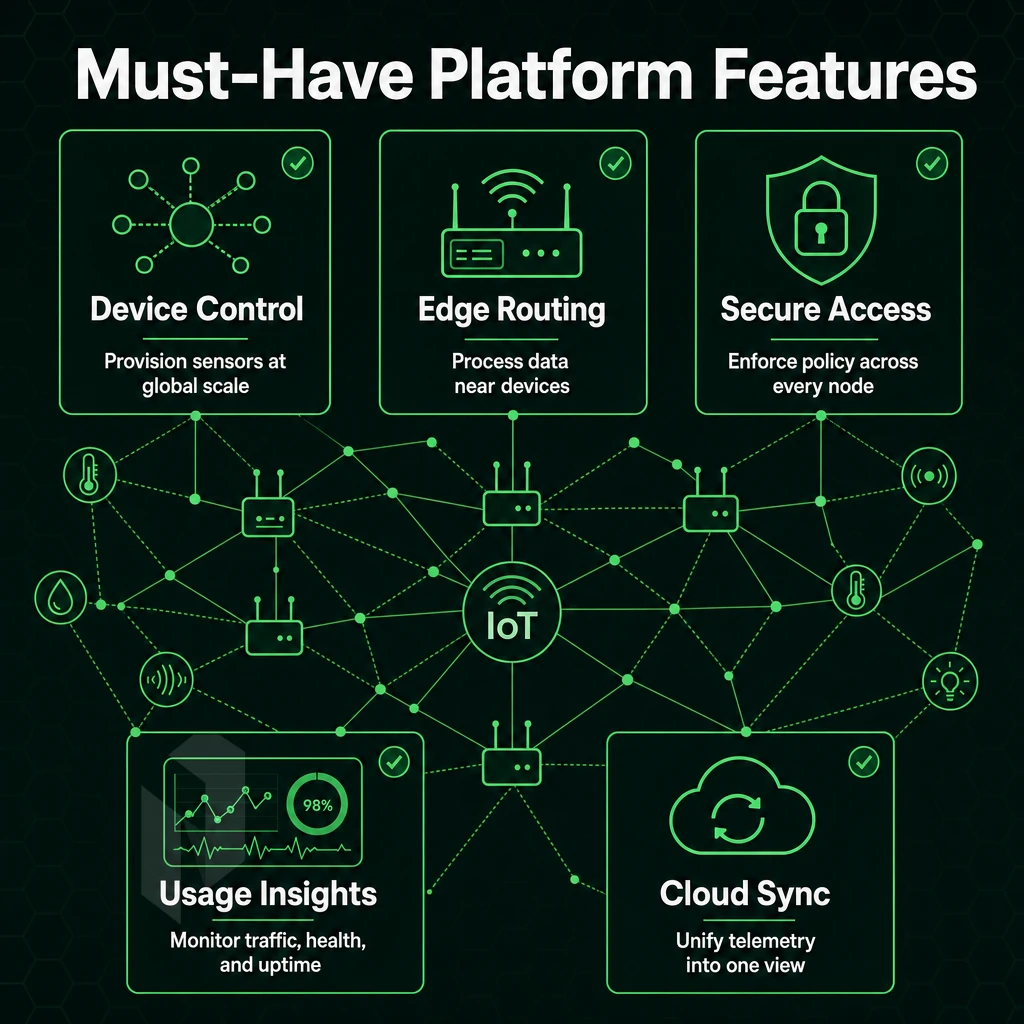IoT sensor mesh with edge nodes and cloud