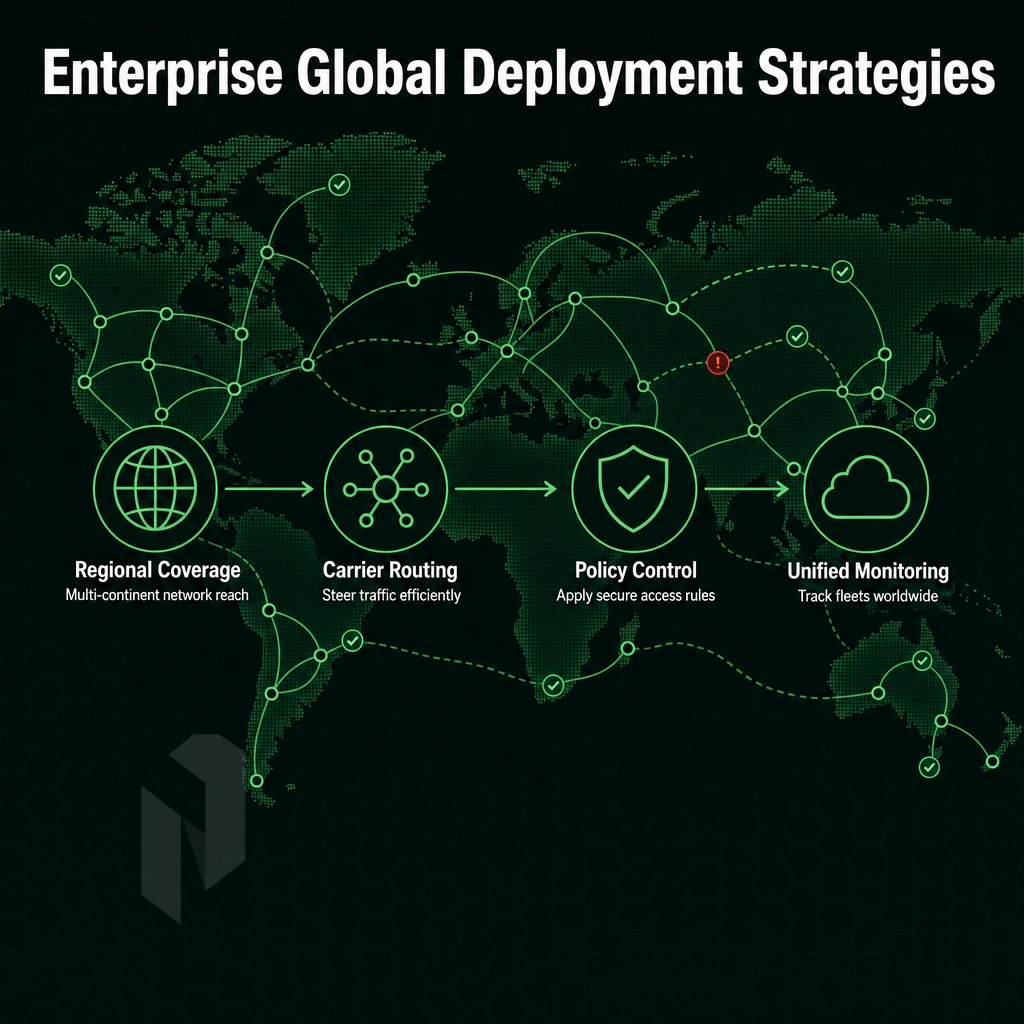 global network map with data flow routes