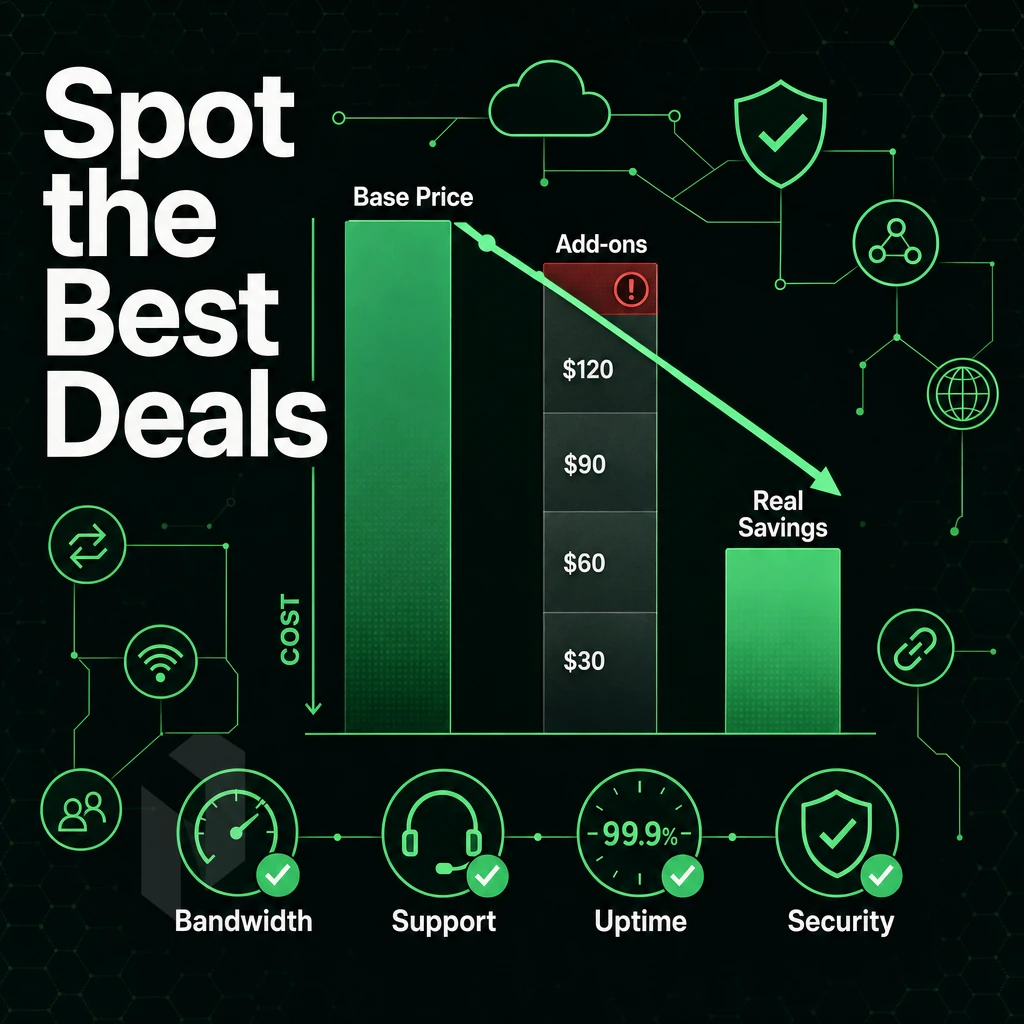 cost reduction chart with network icons