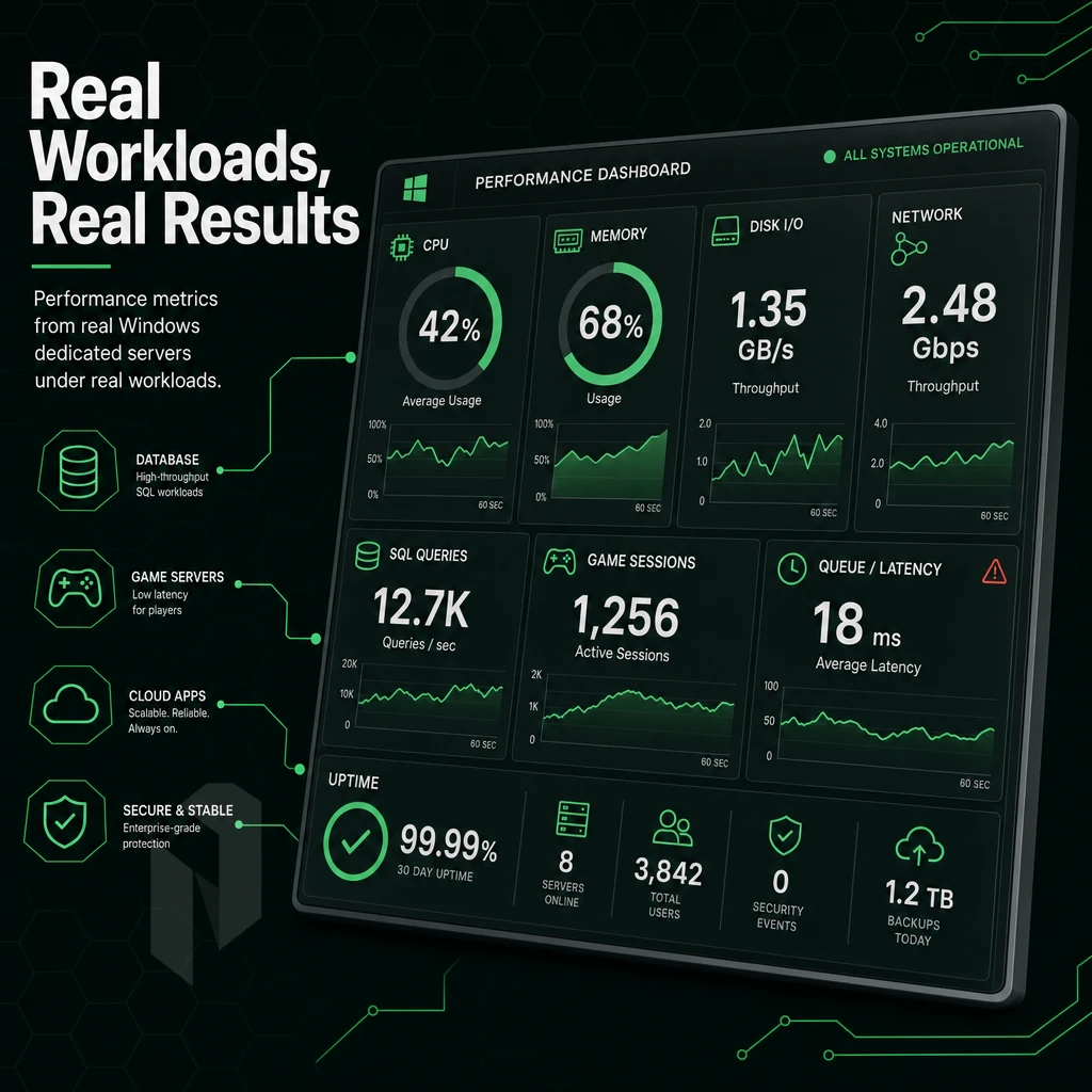 performance metrics panel