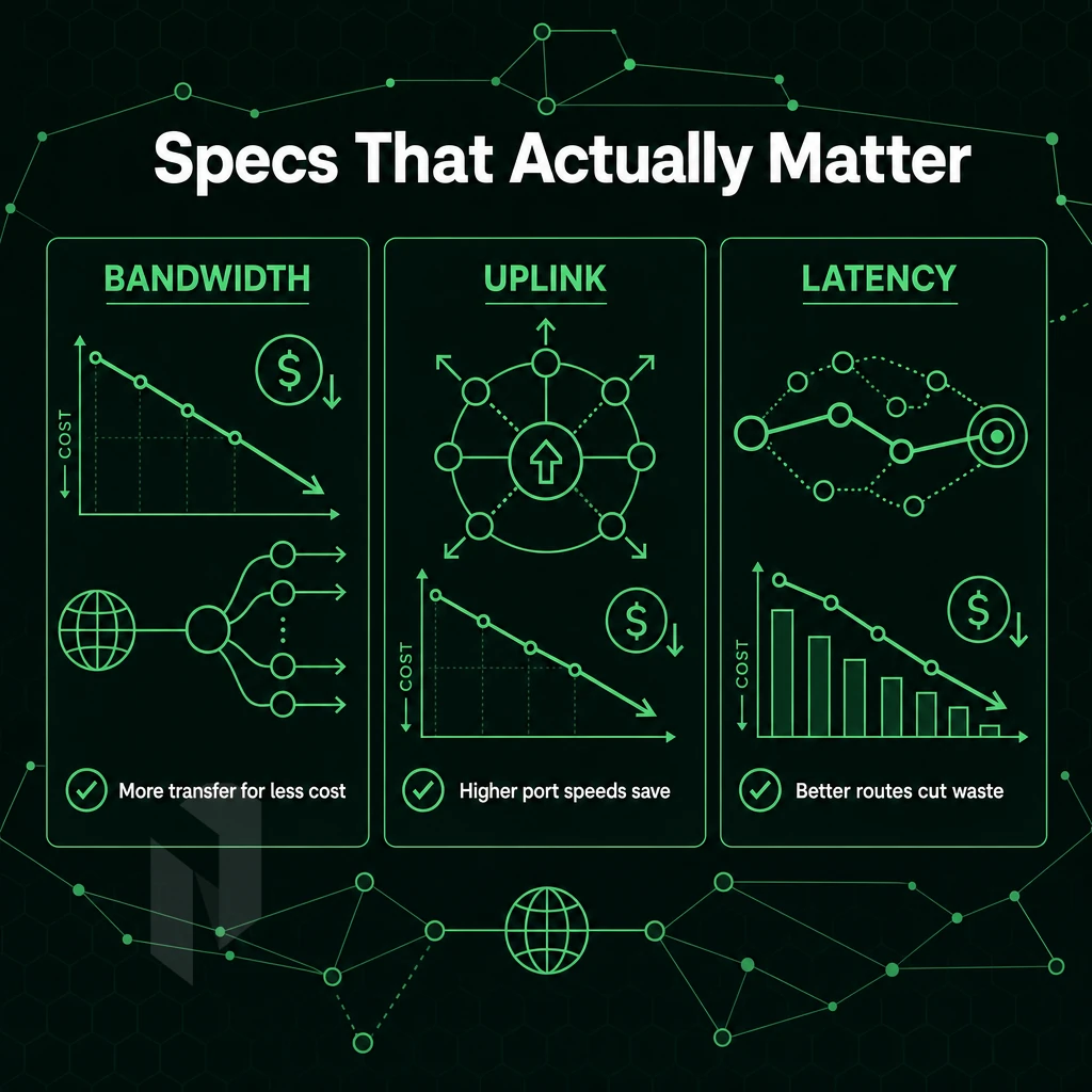 cost reduction chart with network icons
