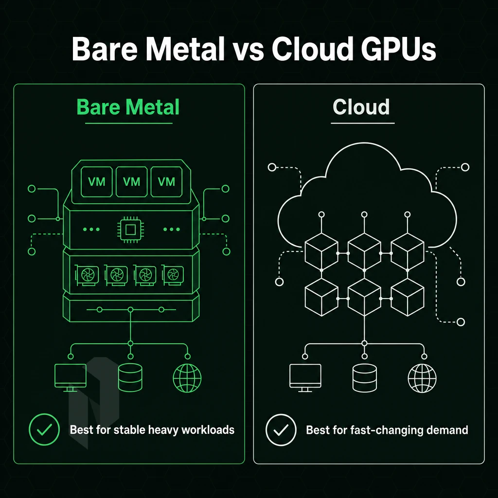 virtual machine stack with cloud connection lines