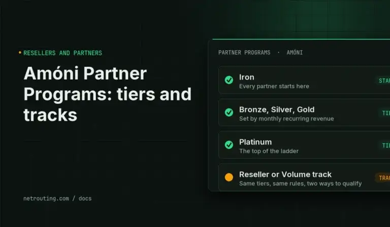 Amóni Partner Programs Explained: Reseller and Volume Tracks, Tiers and How to Join