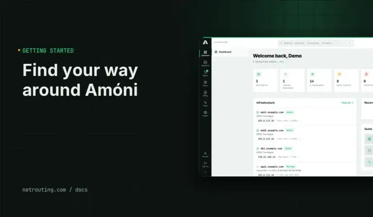 Find Your Way Around Amóni: A Five-Minute Tour of the Netrouting Portal