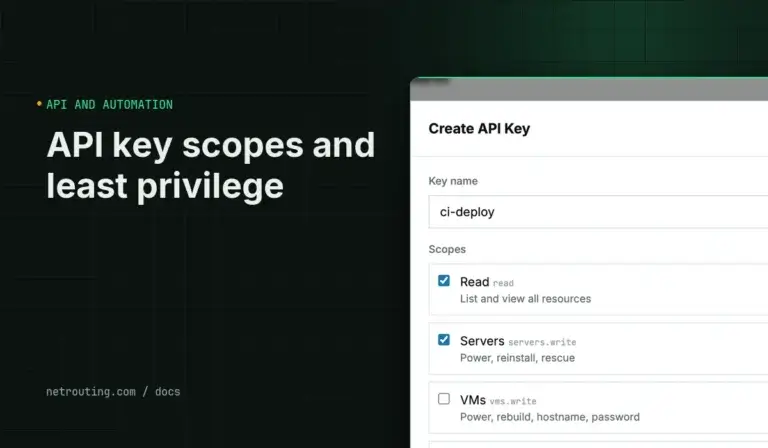 API key scopes and least privilege