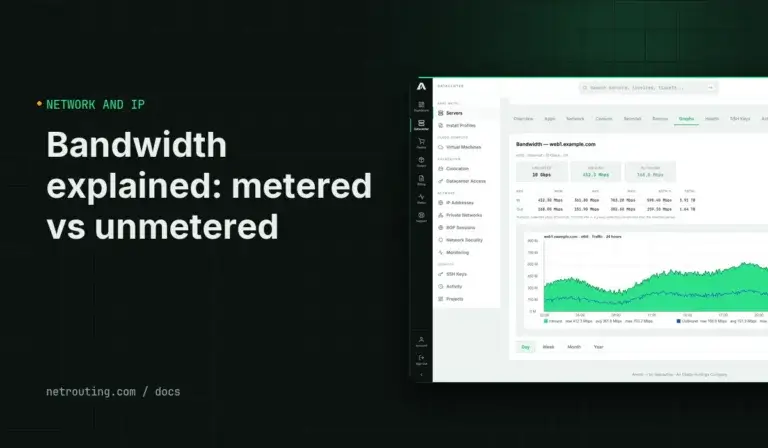 Bandwidth at Netrouting Explained: Metered (Per TB) vs Unmetered, and Where 95th Percentile Fits