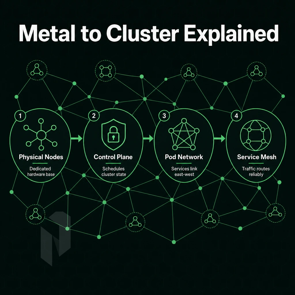 microservices mesh with interconnected nodes
