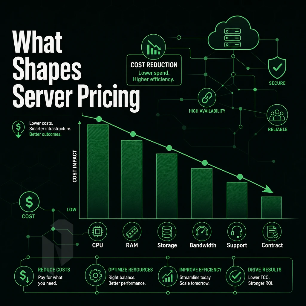 cost reduction chart with network icons