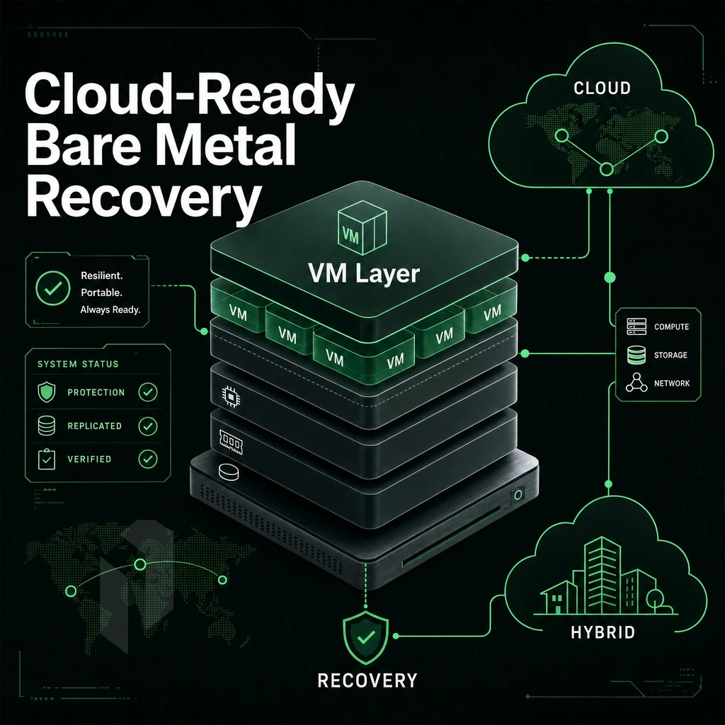 virtual machine stack with cloud connection lines