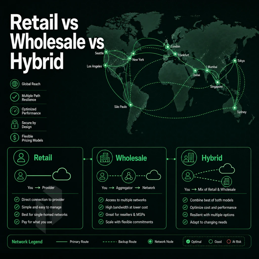 global network map with data flow routes