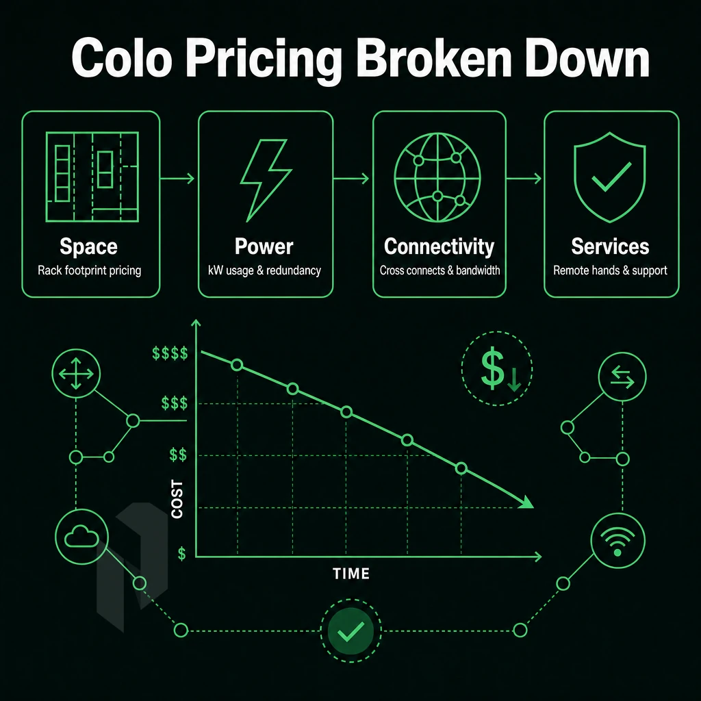 cost reduction chart with network icons