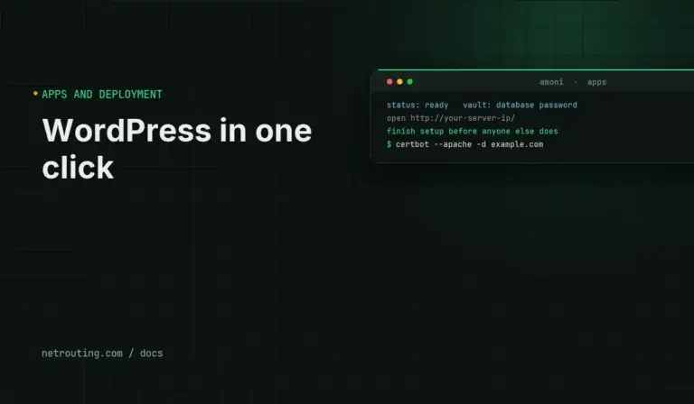 Install WordPress in One Click