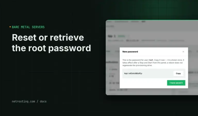 Reset or Retrieve the Root Password of Your Server or VM — Portal and API