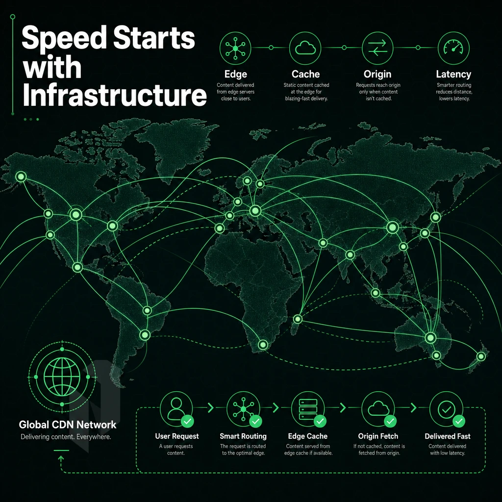CDN global network map