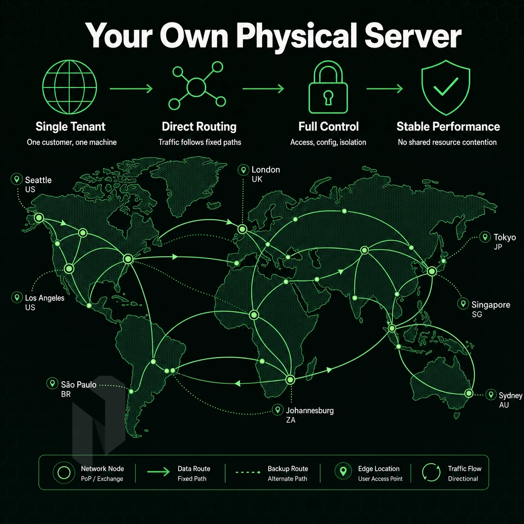 global network map with data flow routes