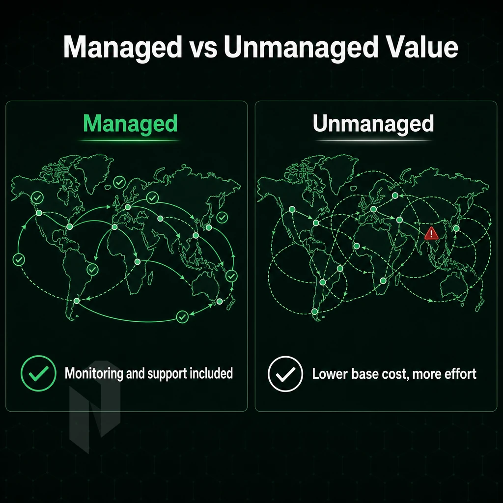 global network map with data flow routes