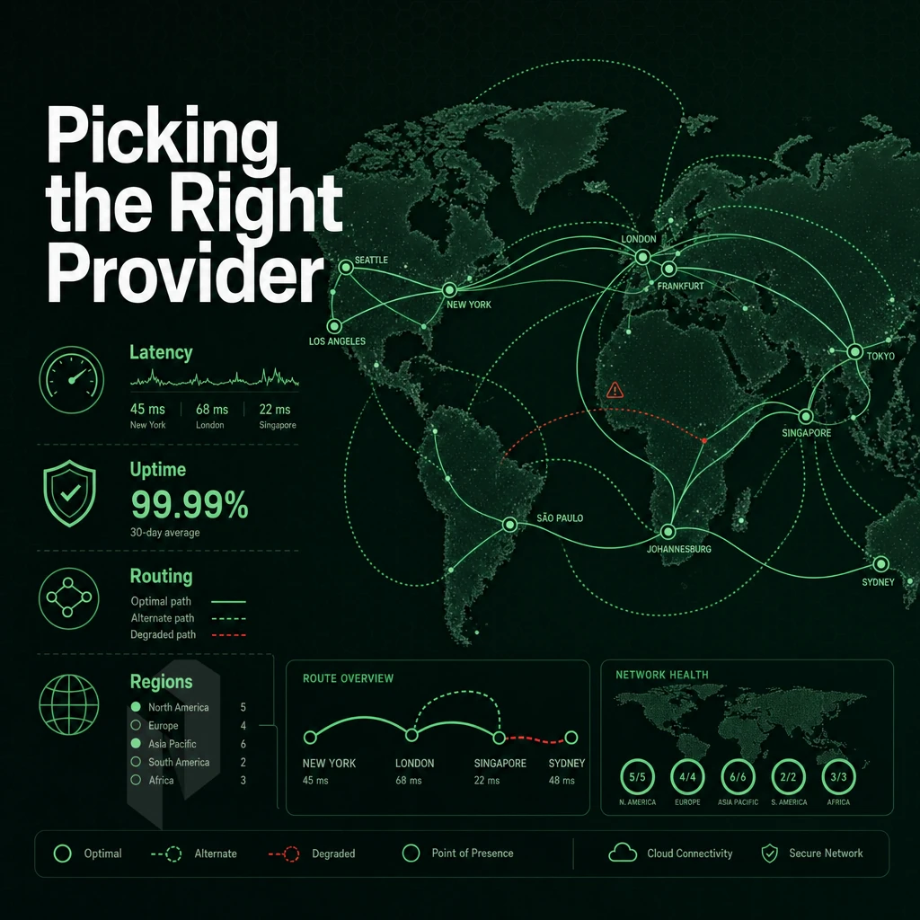global network map with data flow routes