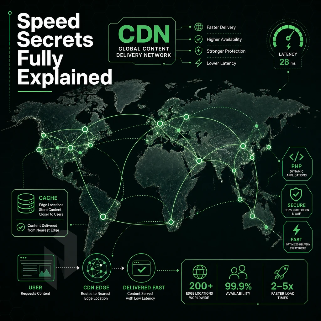 CDN global network map